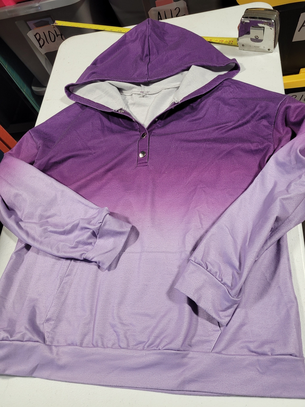 Purple Ombre Hooded Pullover Sweater - Unbranded - Picture 1 of 3